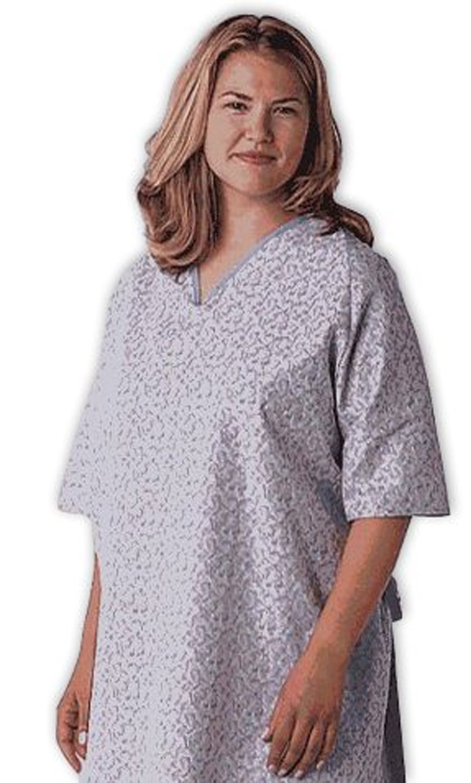 Silvert's Women Open Back Knit Hospital Gown, XL, Blue Butterfly - Walmart .com